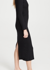 Bassike Raised Neck Rib Knit Dress