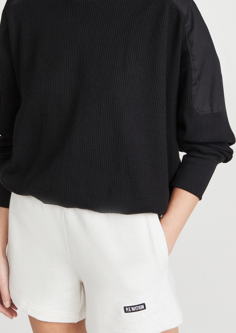 Bassike Waffle Detail Batwing Sweatshirt