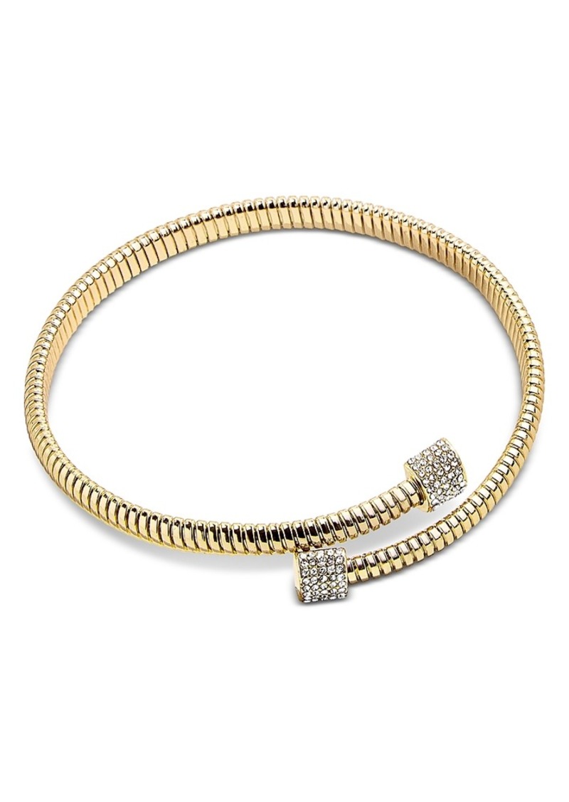 Baublebar Autumn Pave Coiled Bypass Bangle Bracelet in Gold Tone