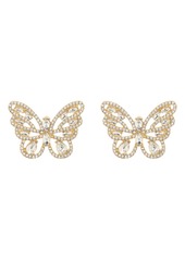 BaubleBar Butterfly CZ Stud Earrings in Gold at Nordstrom Rack