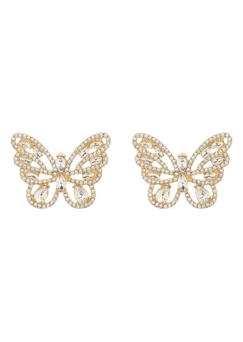 BaubleBar Butterfly CZ Stud Earrings in Gold at Nordstrom Rack