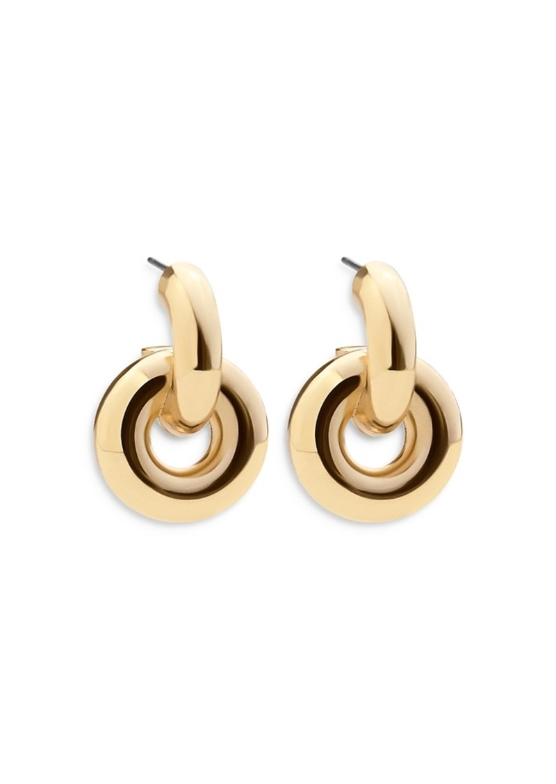 Baublebar Camilla Circle Charm Huggie Hoop Earrings in Gold Tone