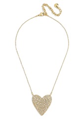 BaubleBar Cintia Pave Heart Pendant Necklace in Gold at Nordstrom