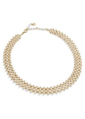 BaubleBar Coco Imitation Pearl & Crystal Collar Necklace at Nordstrom
