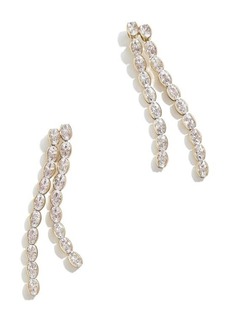 BaubleBar Crystal Double Strand Linear Drop Earrings
