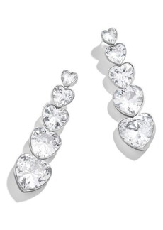BaubleBar Crystal Heart Drop Earrings