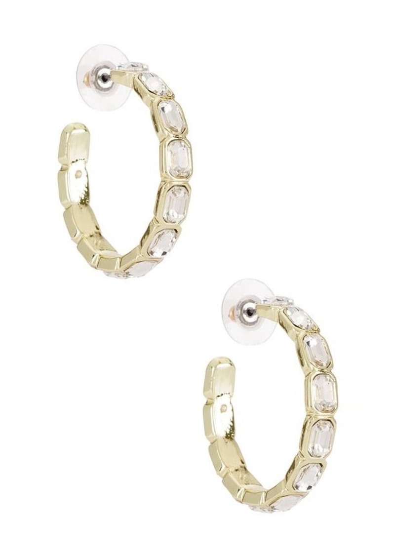 BaubleBar Crystal Lined Hoop Earrings