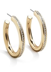 BaubleBar Inset Crystal Hoop Earrings