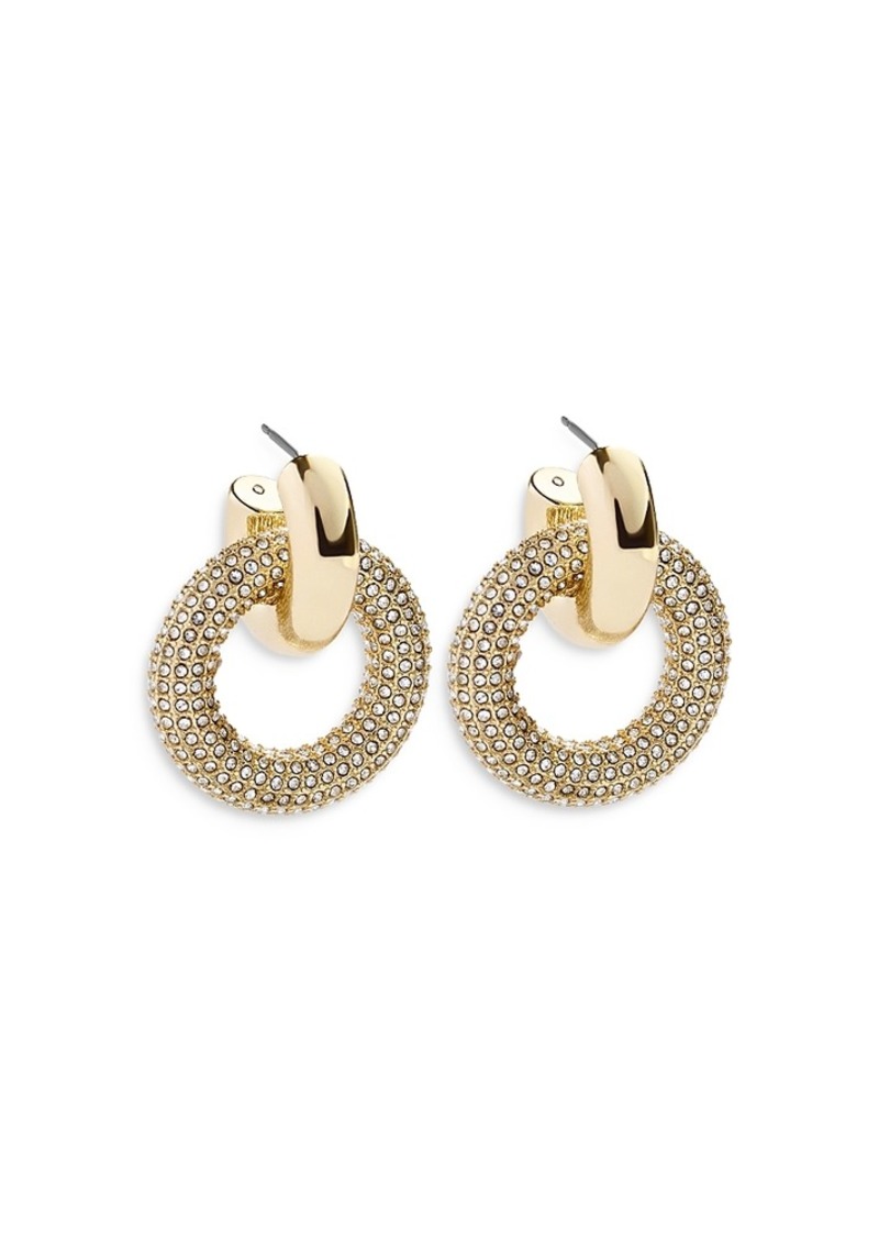 Baublebar Donna Pave Circle Charm Huggie Hoop Earrings