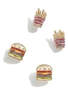 BaubleBar Hamburger & Fries Stud Earrings Set