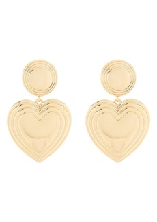 BaubleBar Heart Statement Drop Earrings in Gold at Nordstrom Rack