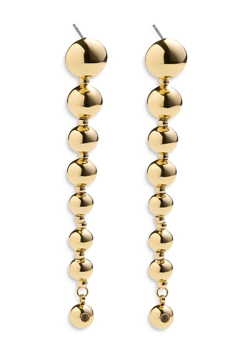 Baublebar Madison Graduated Bead Linear Drop Earrings in Gold Tone