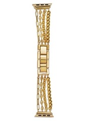 BaubleBar Mixed Chains Apple Watch® Band in Yellow Gold at Nordstrom