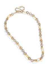 BaubleBar Mixed Link Pavé Chain Necklace in Gold at Nordstrom