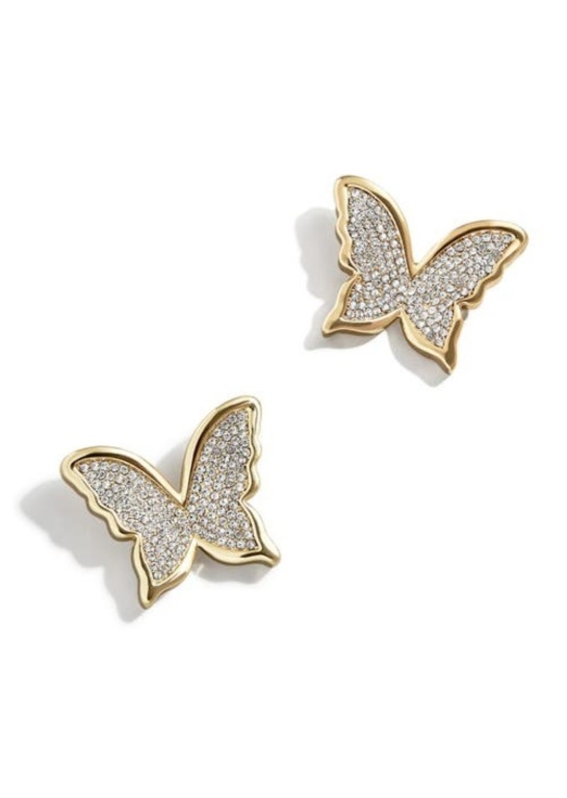 BaubleBar Pavé Butterfly Stud Earrings