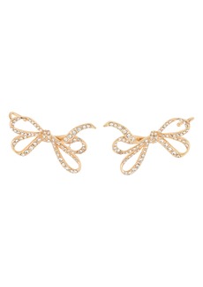 BaubleBar Pavé CZ Bow Ear Crawlers in Clear at Nordstrom Rack