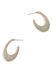 BaubleBar Pavé Long Hoop Earrings