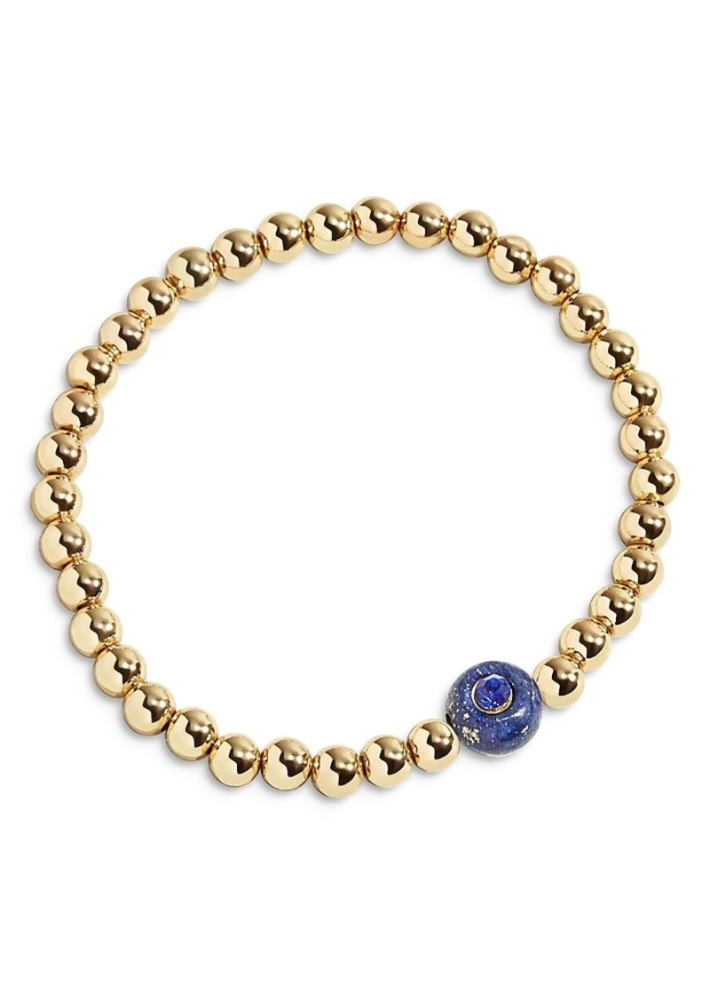 Baublebar Pave & Stone Beaded Stretch Bracelet in Gold Tone