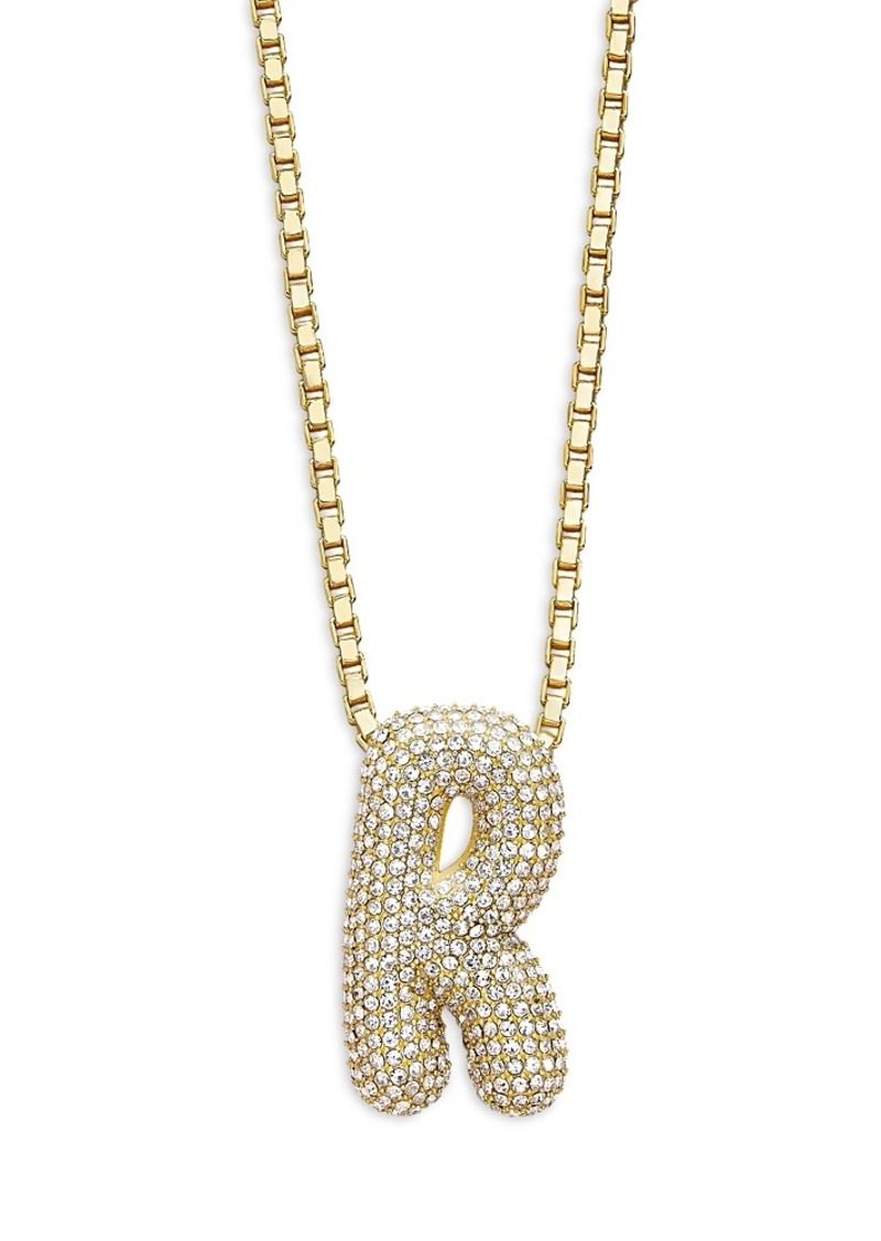 Baublebar Pave Bubble Initial Pendant Necklace, 18-21