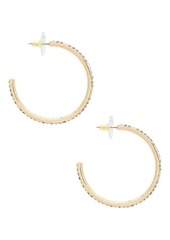 BaubleBar Pave Outline Hoop Earrings