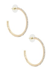 BaubleBar Pave Outline Hoop Earrings