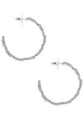 BaubleBar Pave Skeleton Hoop Earrings