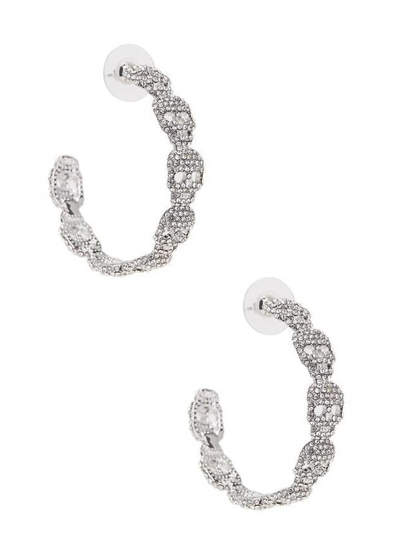 BaubleBar Pave Skeleton Hoop Earrings