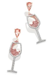 BaubleBar Rosé Wine Glass Statement Earrings