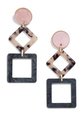 BaubleBar Sharette Geometric Drop Earrings in Brown/Pink Multi at Nordstrom