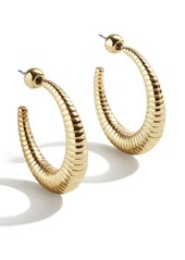 BaubleBar Textured Hoop Earrings