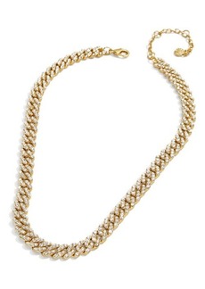 BaubleBar Twisted Pavé Curb Chain Necklace