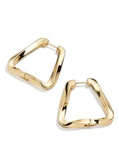 BaubleBar Verity Twisted Square Hoop Earrings in Gold at Nordstrom