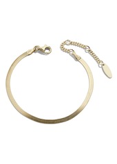 BaubleBar Gia 14K Gold Vermeil Herringbone Chain Bracelet at Nordstrom
