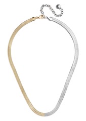 BaubleBar Gia Mixed Metallic Necklace in Gold/Silver at Nordstrom