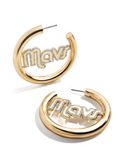 BaubleBar Women's Gold Dallas Mavericks Logo Hoop Earrings - Gold-Tone