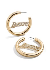 BaubleBar Women's Gold Los Angeles Lakers Logo Hoop Earrings - Gold-Tone