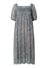 Baum und Pferdgarten - Women's Judith Smocked Georgette Dress - Print/navy - Moda Operandi