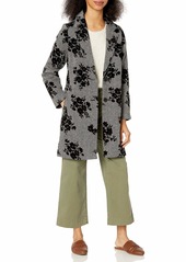 BB DAKOTA Junior's Need Floral Flocked Tweed Coat