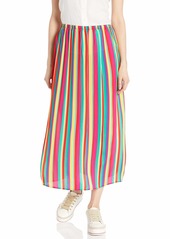 BB DAKOTA Junior's Outside The Lines Striped Reverse Crepon Pleated Skirt