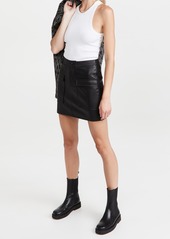 BB Dakota Too Late Vegan Leather Skirt