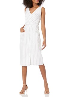 BB Dakota Women's in The Swing Stripe Button Front Dress