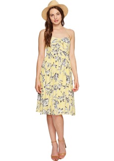 BB DAKOTA by Steve Madden Women's Joss Crepe Lily Floral Printed Midi Dress