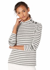 BB Dakota Women's When in Rome Lurex Stripe Long Sleeve top
