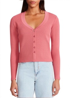 BB Dakota Button Up Cardigan In Pink