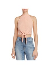 BB Dakota Cora Womens Tie Front Sleeveless Crop Top