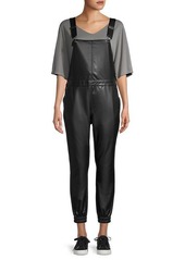 BB Dakota Get The Jogs Done Faux Leather Overalls