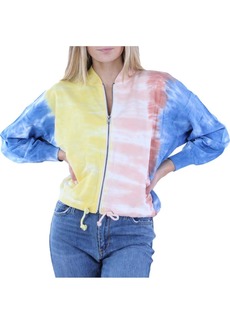 BB Dakota Hang Tight Womens Tie-Dye Crop Bomber Jacket