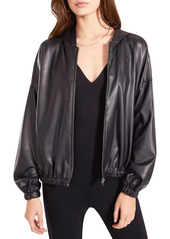 BB Dakota by Steve Madden Faux Leather Chill Hooded Jacket in Black at Nordstrom