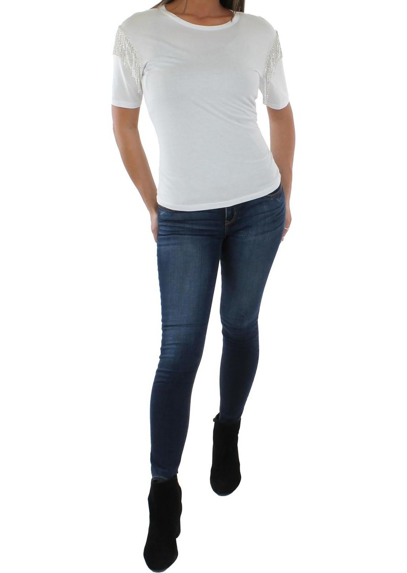 BB Dakota Womens Modal Blend Embellished T-Shirt