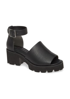 BC Footwear United Vegan Platform Sandal in Black Faux Leather at Nordstrom